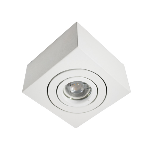 Plafón cardánico para dicroica GU10 1luz blanco texturado 13,4x13x4x10cm